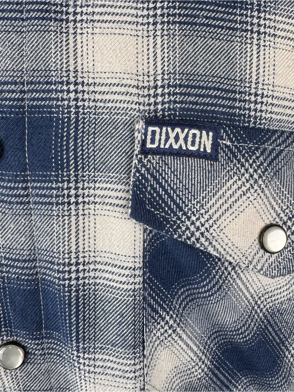 Dixxon Flannel Co The Midway Men’s Large Blue White Plaid Snap Shirt L - Picture 3 of 4